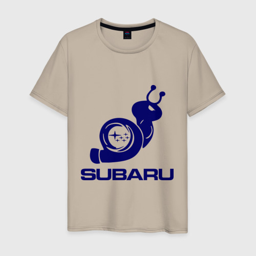 Мужская футболка с принтом Subaru, вид спереди #2