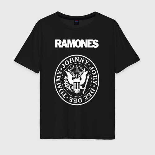 Футболка oversize с принтом Ramones, вид спереди #2