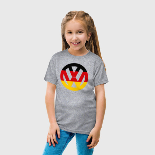 Детская футболка хлопок с принтом Wolksvagen, вид сбоку #3