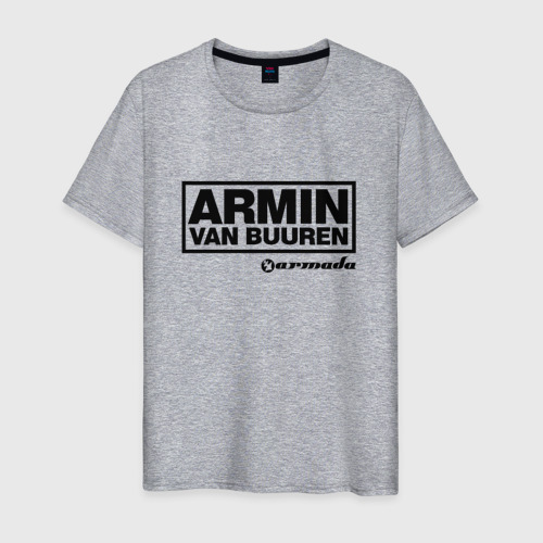 Мужская футболка хлопок с принтом Armin van Buuren, вид спереди #2