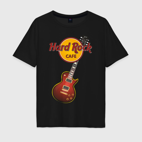 Мужская футболка хлопок Oversize с принтом Hard Rock cafe, вид спереди #2
