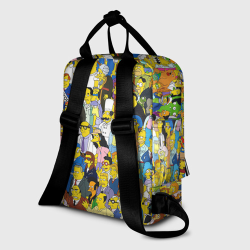 Женский рюкзак 3D с принтом Симпсоны, вид сзади #1