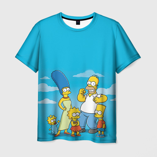 Мужская футболка 3D с принтом Симпсоны, вид спереди #2