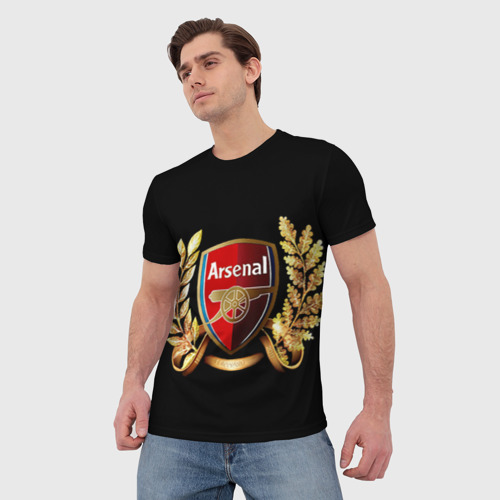 Мужская футболка 3D с принтом Arsenal, фото на моделе #1