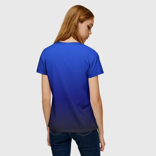 Женская футболка 3D с принтом Messi, вид сзади #2