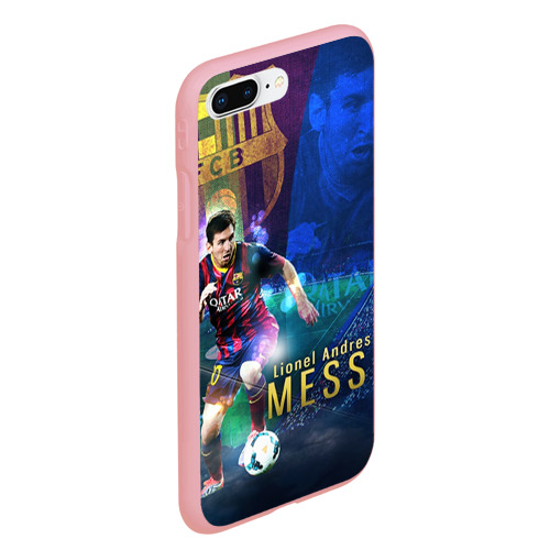 Чехол для iPhone 7Plus/8 Plus матовый с принтом Messi, вид сбоку #3