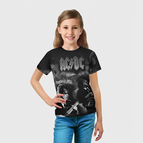 Детская футболка 3D с принтом AC/DC, вид сбоку #3