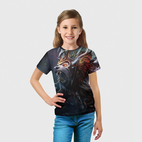 Детская футболка 3D с принтом Урса, вид сбоку #3