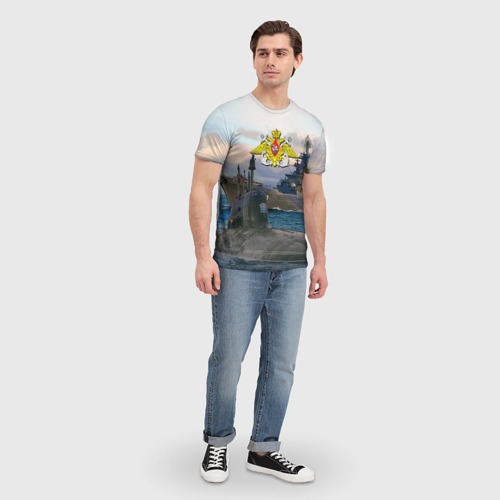 Мужская футболка 3D с принтом ВМФ, вид сбоку #3