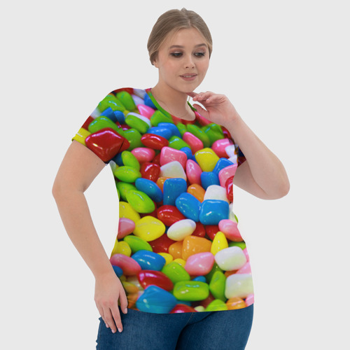 Женская футболка 3D с принтом Конфетки, фото #4
