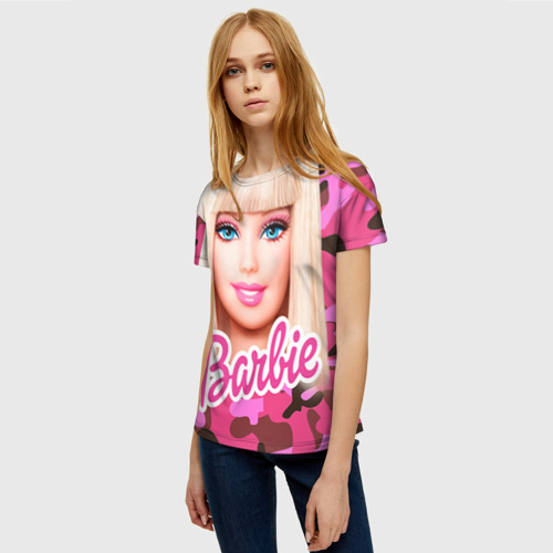 Женская футболка 3D с принтом Барби, фото на моделе #1