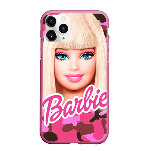 Чехол для iPhone 11 Pro Max матовый с принтом Барби, вид спереди #2