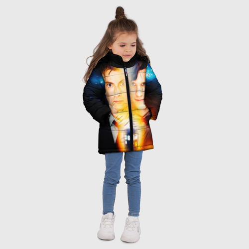 Зимняя куртка для девочек 3D с принтом Доктор кто, вид сбоку #3