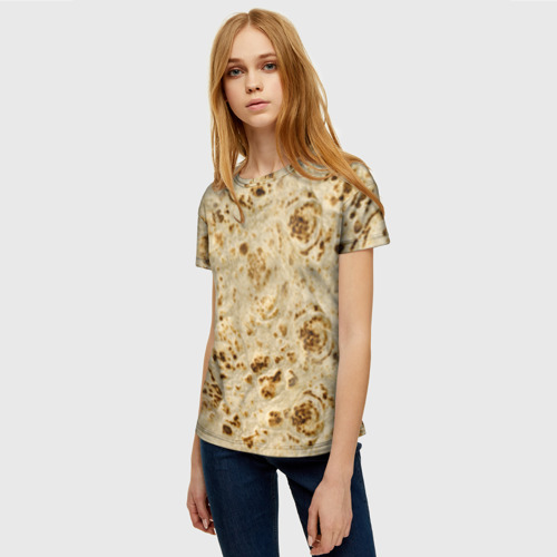 Женская футболка 3D с принтом Лаваш, фото на моделе #1