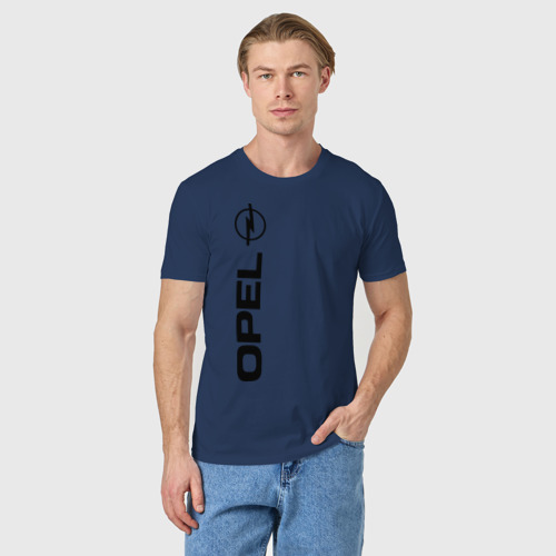 Мужская футболка хлопок с принтом Opel, фото на моделе #1