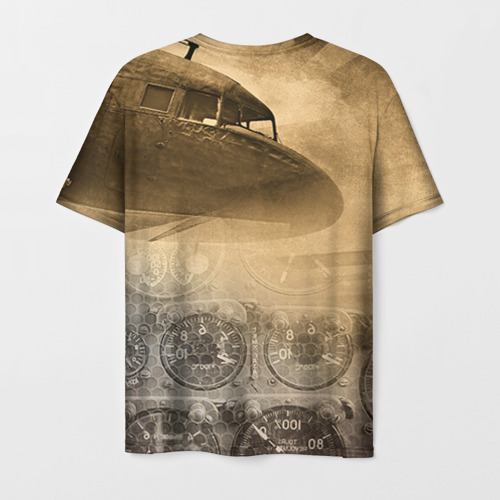 Мужская футболка 3D с принтом Авиация, вид сзади #1