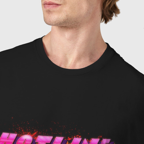 Мужская футболка хлопок с принтом Hotline Miami 2, фото #4