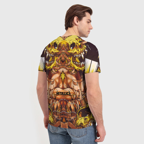 Мужская футболка 3D с принтом METALLICA, вид сзади #2