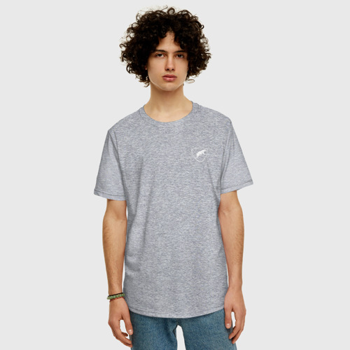 Мужская футболка хлопок Oversize с принтом Шеврон ОДОН, фото на моделе #1