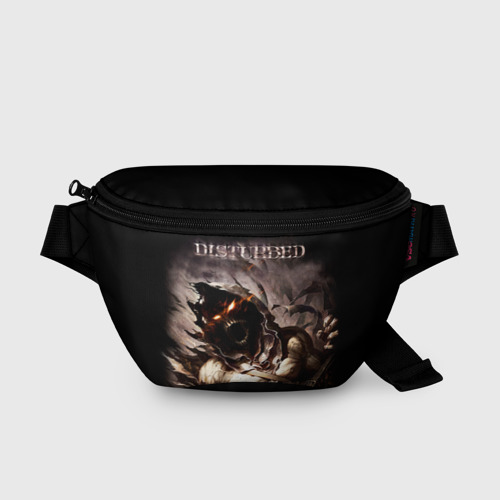 Поясная сумка 3D с принтом Disturbed, вид спереди #2