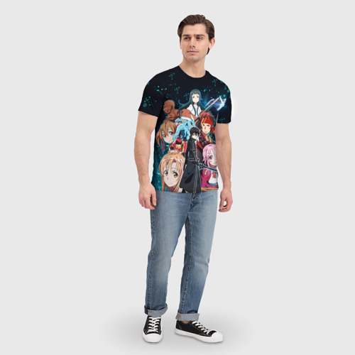 Мужская футболка 3D с принтом Sword Art Online, вид сбоку #3