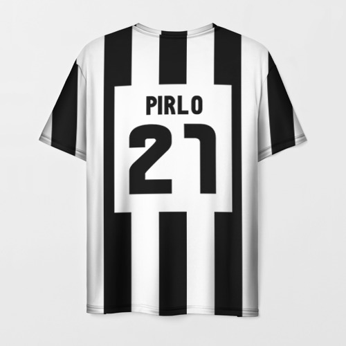 Мужская футболка 3D с принтом Juventus Pirlo, вид сзади #1