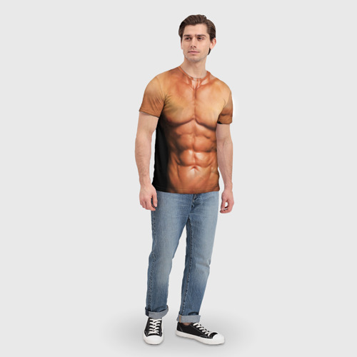 Мужская 3D футболка с принтом Идеальное тело, фото #4