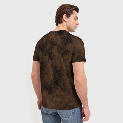 Мужская футболка 3D с принтом Лев, вид сзади #2