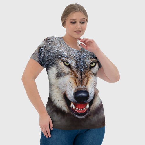 Женская футболка 3D с принтом Волк, фото #4