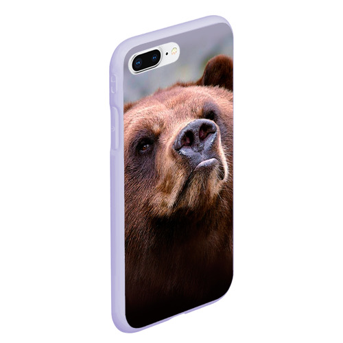 Чехол для iPhone 7Plus/8 Plus матовый с принтом Медведь, вид сбоку #3