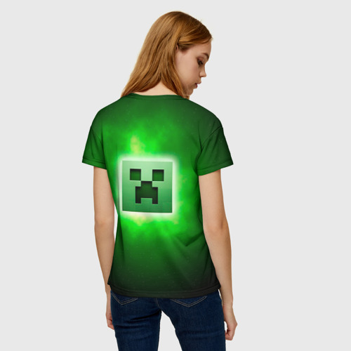 Женская футболка 3D с принтом Minecraft, вид сзади #2