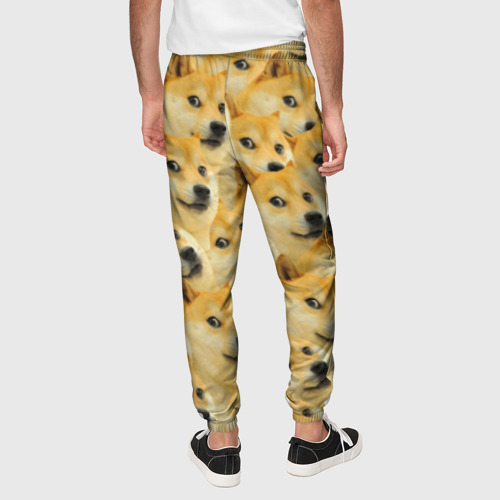Мужские брюки 3D с принтом Doge, вид сзади #2