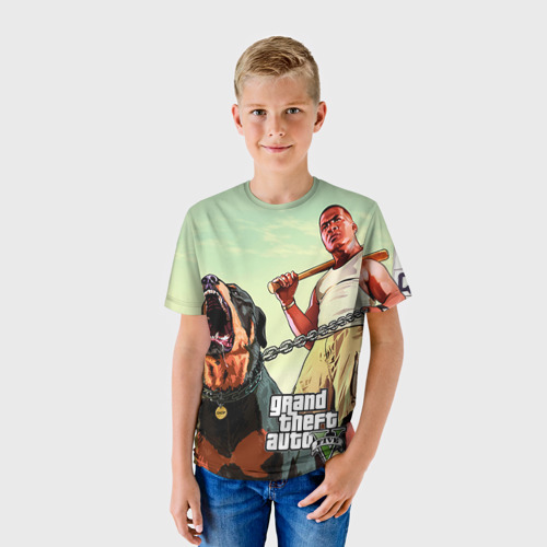 Детская 3D футболка с принтом GTA, фото на моделе #1