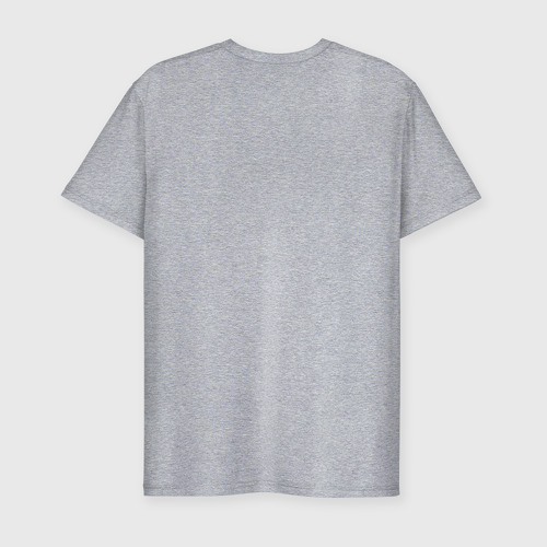 Мужская футболка хлопок Slim с принтом Эмблема механика, вид сзади #1