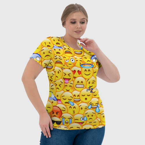 Женская футболка 3D с принтом Emoji, фото #4