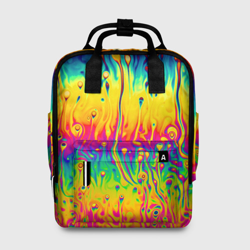 Женский рюкзак 3D с принтом Tie dye, вид спереди #2
