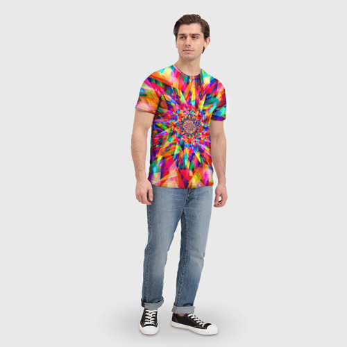 Мужская 3D футболка с принтом Tie dye, фото #4