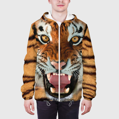 Мужская куртка 3D с принтом Тигр, вид сбоку #3