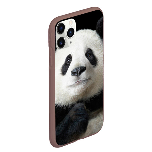 Чехол для iPhone 11 Pro Max матовый с принтом Панда, вид сбоку #3