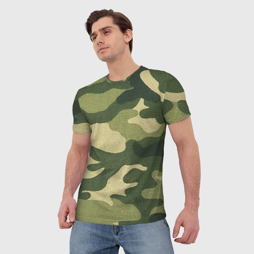Мужская футболка 3D с принтом Хаки, фото на моделе #1