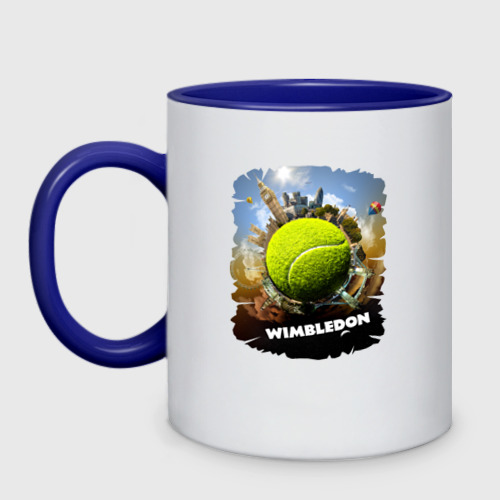Кружка двухцветная с принтом Уимблдон (Wimbledon), вид спереди #2