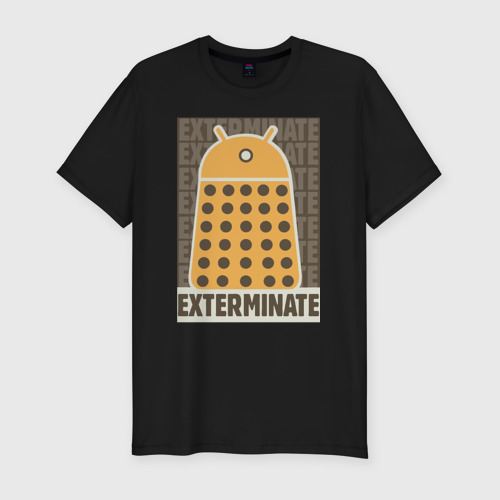 Мужская футболка премиум с принтом Exterminate, вид спереди #2