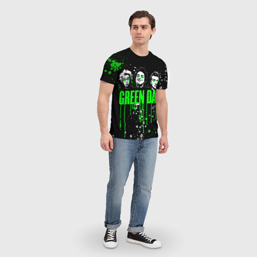 Мужская футболка 3D с принтом Green Day, вид сбоку #3