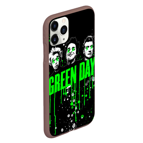 Чехол для iPhone 11 Pro матовый с принтом Green Day, вид сбоку #3