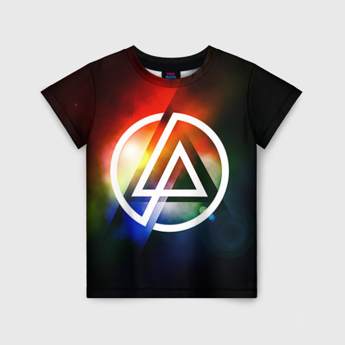 Детская футболка 3D с принтом Linkin Park, вид спереди #2