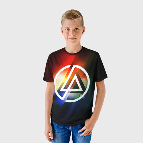 Детская футболка 3D с принтом Linkin Park, фото на моделе #1