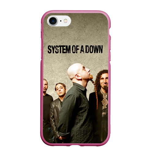 Чехол для iPhone 7/8 матовый с принтом System of a Down, вид спереди #2