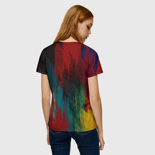 Женская 3D футболка с принтом System of a Down, вид сзади #2
