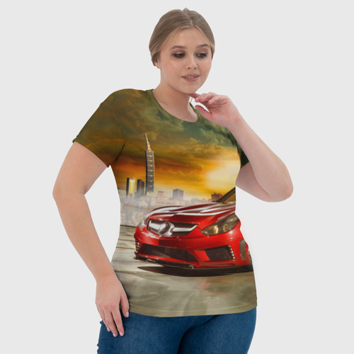 Женская футболка 3D с принтом Mercedes, фото #4