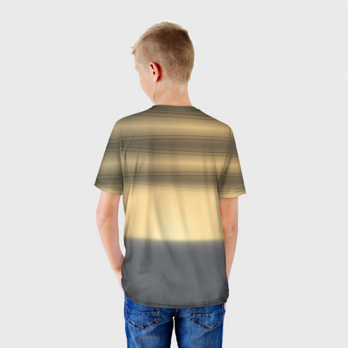 Детская футболка 3D с принтом Mercedes, вид сзади #2